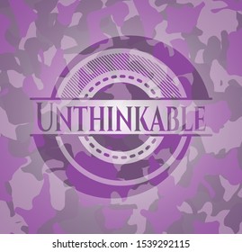 Unthinkable pink and purple on camouflage pattern. Vector Illustration. Detailed.