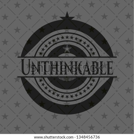 Unthinkable realistic black emblem