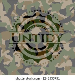 Untidy on camo texture