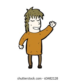 untidy person cartoon