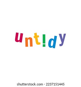untidy word logo, wordmark logo