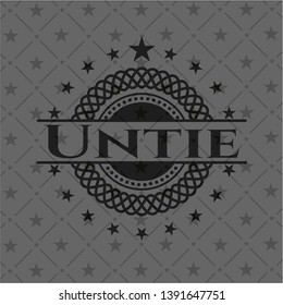 Untie black emblem. Vintage. Vector Illustration. Detailed.