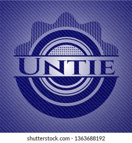 Untie emblem with jean texture