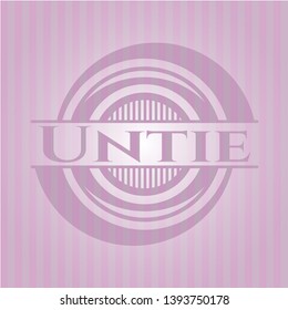 Untie pink emblem. Vintage. Vector Illustration. Detailed.