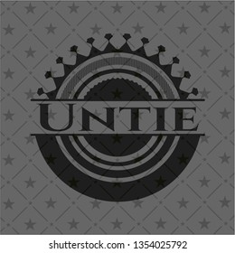 Untie retro style black emblem