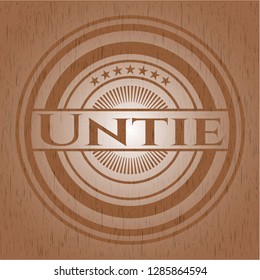 Untie retro style wood emblem