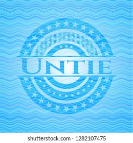 Untie water concept emblem background.