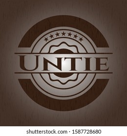 Untie wood emblem. Vector Illustration.