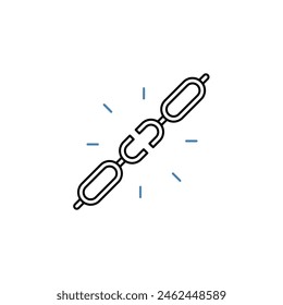 untied concept line icon. Simple element illustration. untied concept outline symbol design.