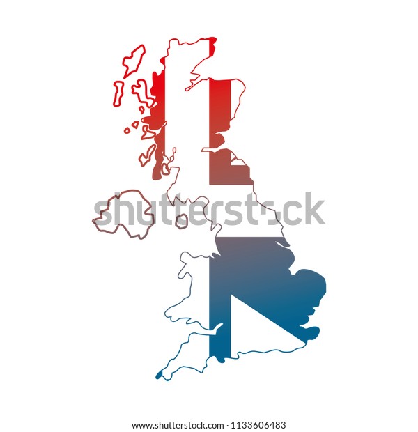 Untied Kingdom Flag Map Country Stock Vector (Royalty Free) 1133606483 ...