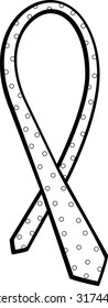untied tie with dots