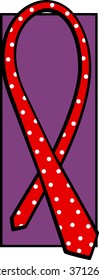 untied tie with dots