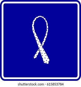 untied tie with dots sign