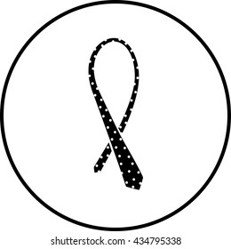 untied tie with dots symbol