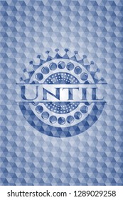 Until blue polygonal emblem.