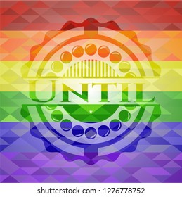 Until lgbt colors emblem 