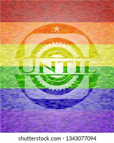 Until lgbt colors emblem 