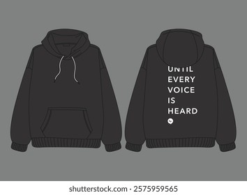 UNTILE EVERY VOICE IS HEARD Hoody design for men's or women's