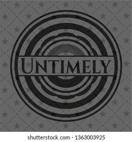 Untimely realistic dark emblem