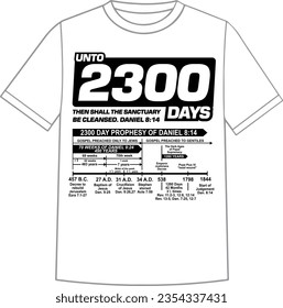 Unto 2,300 days prophecy Shirt (White), prophecy Shirt