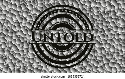 Una indecible placa oscura con fondo de burbujas grises. Ilustración vectorial. Detallado. 
