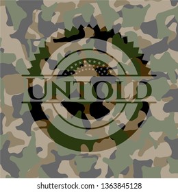 Untold on camouflaged texture