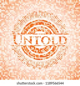 Untold orange mosaic emblem