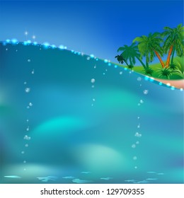Untouched tropical beach
