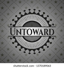 Untoward black emblem. Vintage.