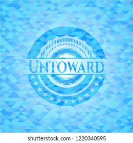Untoward light blue mosaic emblem