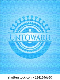 Untoward water representation style emblem.