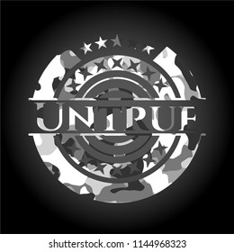 Untrue on grey camo texture