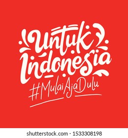 Untuk Indonesia Lettering Style Ready Print