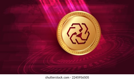 Unus Sed Leo (LEO) crypto currency banner and background