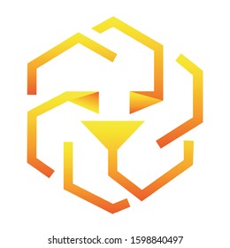 UNUS SED LEO cryptocurrency vector illustration