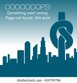 Unusual - 404 error - page not found graphic with space for text

