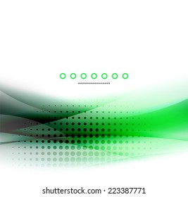 Unusual abstract background - blurred wave on white, shiny template with dot texture