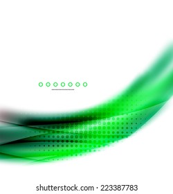 Unusual abstract background - blurred wave on white, shiny template with dot texture