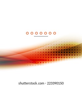 Fundo abstrato incomum - onda borrada em branco, modelo brilhante com textura de pontos