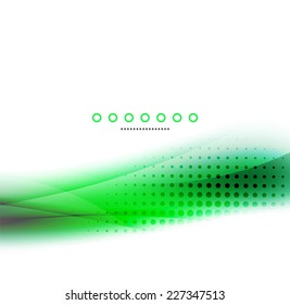 Unusual abstract background - blurred wave on white, shiny template with dot texture