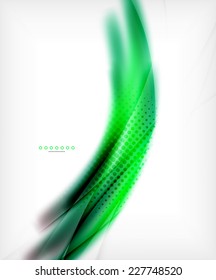 Unusual abstract background - blurred wave on white, shiny template with dot texture