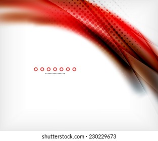 Unusual abstract background - blurred wave on white, shiny template with dot texture