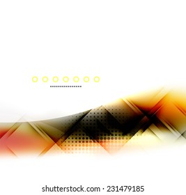 Fondo abstracto inusual - onda borrosa sobre una plantilla brillante y blanca con textura de punto