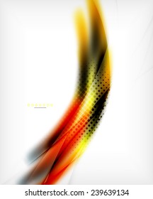 Fondo abstracto inusual - onda borrosa sobre una plantilla brillante y blanca con textura de punto