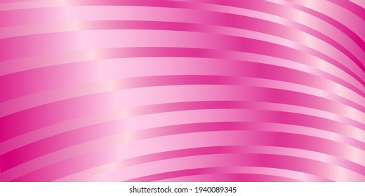 Unusual abstract bright background. Parallel gradient stripes curve. Metallic luster. Creative background, wallpaper, magazine cover. EPS