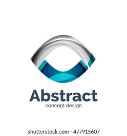Unusual abstract business vector logo template - abstract eye shape