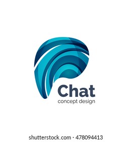 Ungewöhnliche abstrakte Vorlage für das Logo von Geschäftsvektor - Chat-Cloud