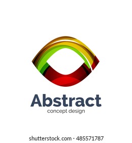 Plantilla de logotipo de vector de negocio abstracto inusual - forma de ojo abstracto