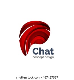 Ungewöhnliche abstrakte Vorlage für das Logo von Geschäftsvektor - Chat-Cloud