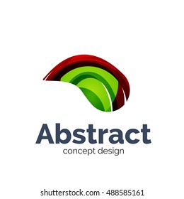 Unusual abstract business vector logo template - wave